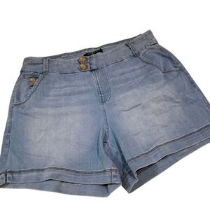 One5one Denim Blue Women's Shorts stretchy Size 2XL